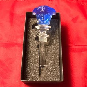 Versace Rosenthal Medusa Crystal Bottle Stopper